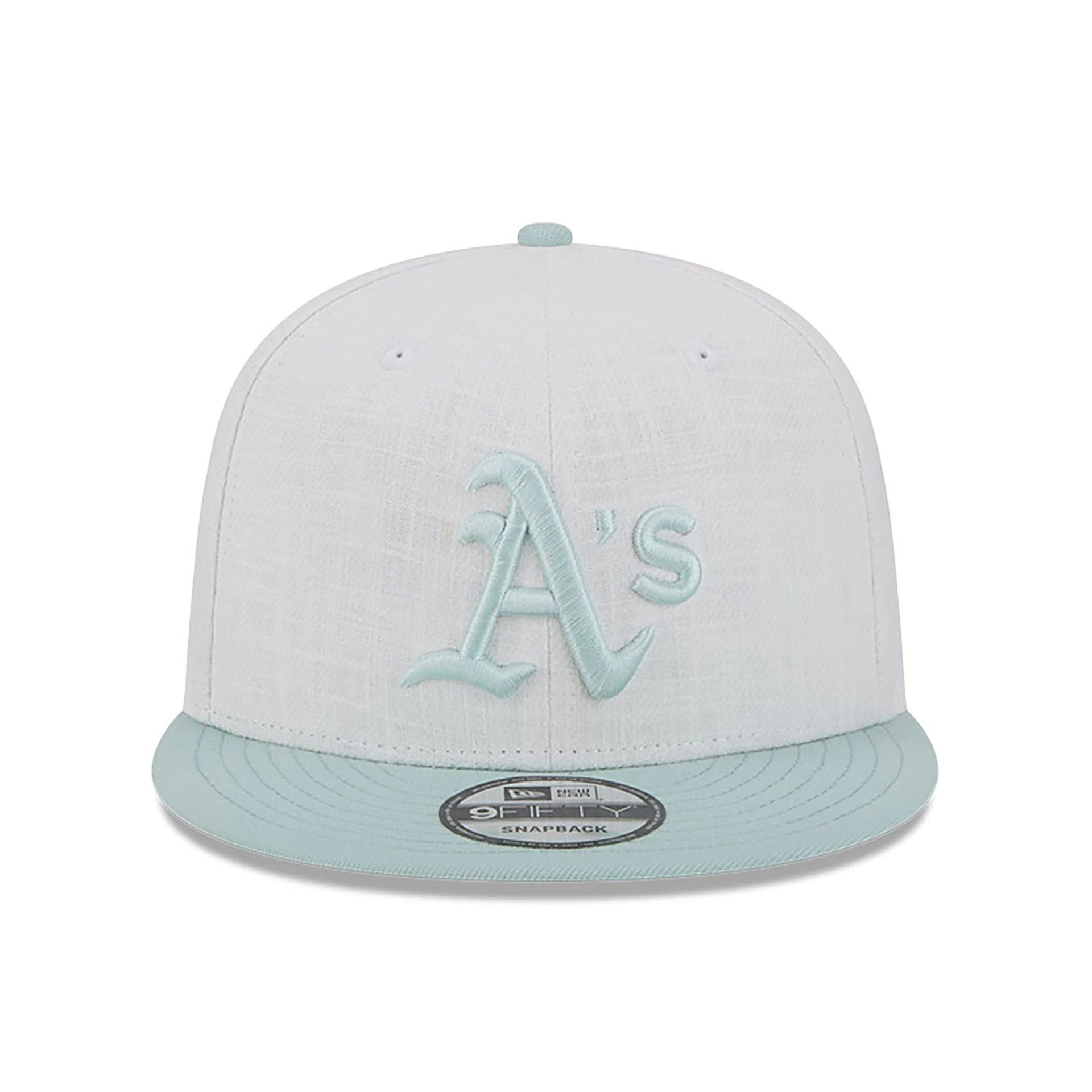 This is a Oakland Athletics Minty Breeze White 9FIFTY Snapback Cap 3