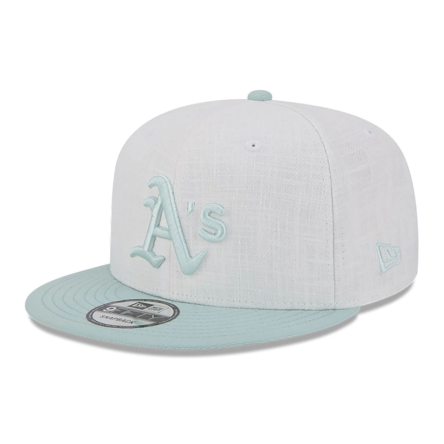 This is a Oakland Athletics Minty Breeze White 9FIFTY Snapback Cap 4