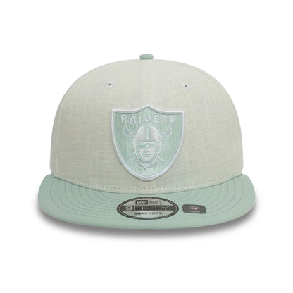 This is a Las Vegas Raiders Minty Breeze White 9FIFTY Snapback Cap 6