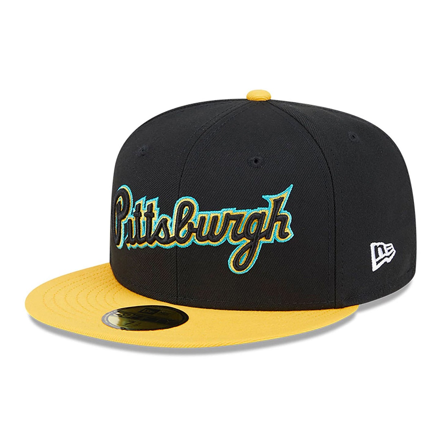 This is a Pittsburgh Pirates Retro Spring Training Black 59FIFTY Fitted Cap 4