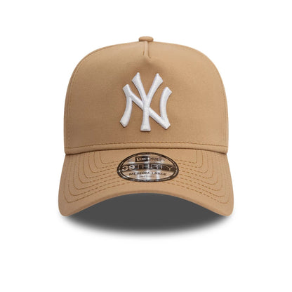 This is a New York Yankees League Essential Beige 39THIRTY A-Frame Stretch Fit Cap 2