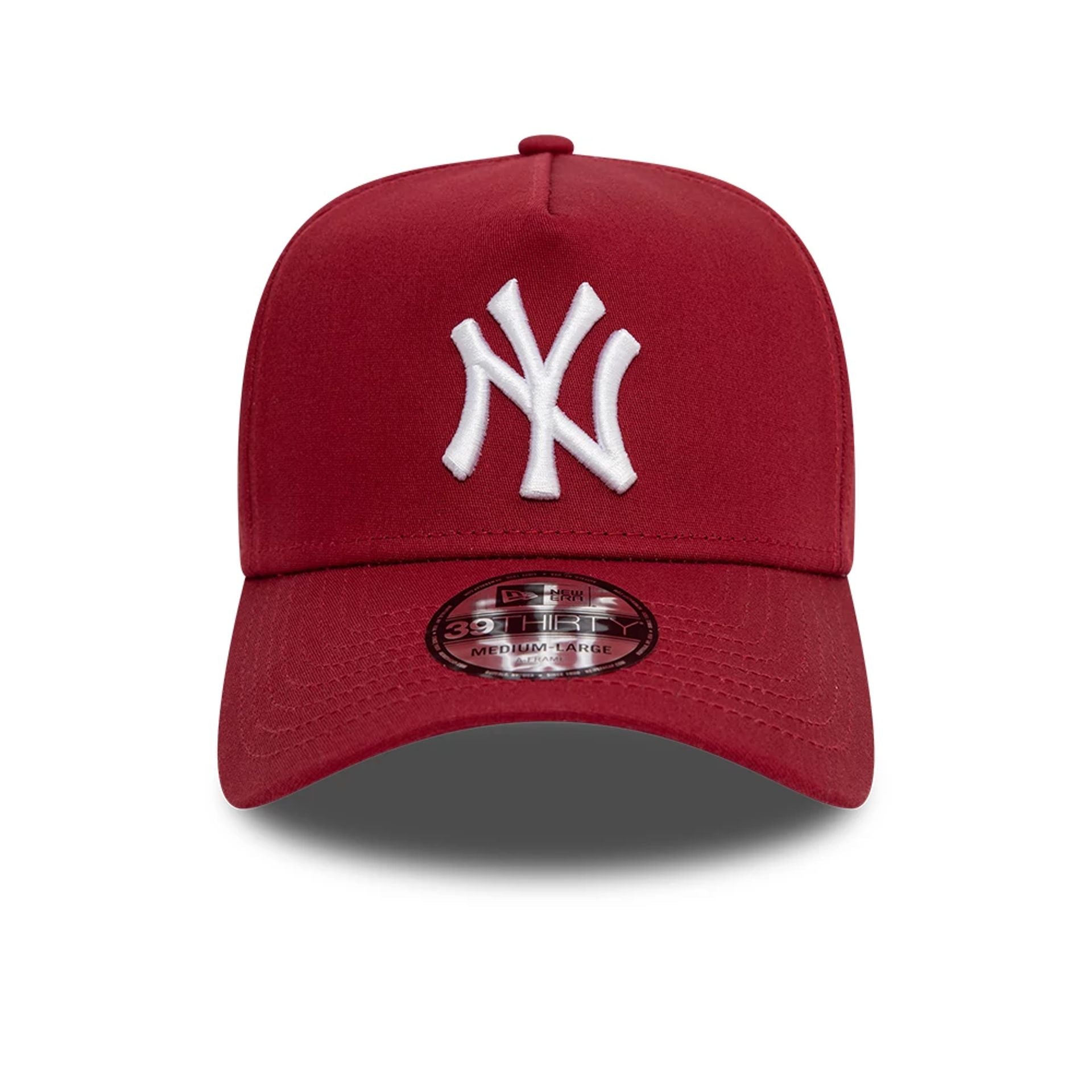 This is a New York Yankees League Essential Dark Red 39THIRTY A-Frame Stretch Fit Cap 2