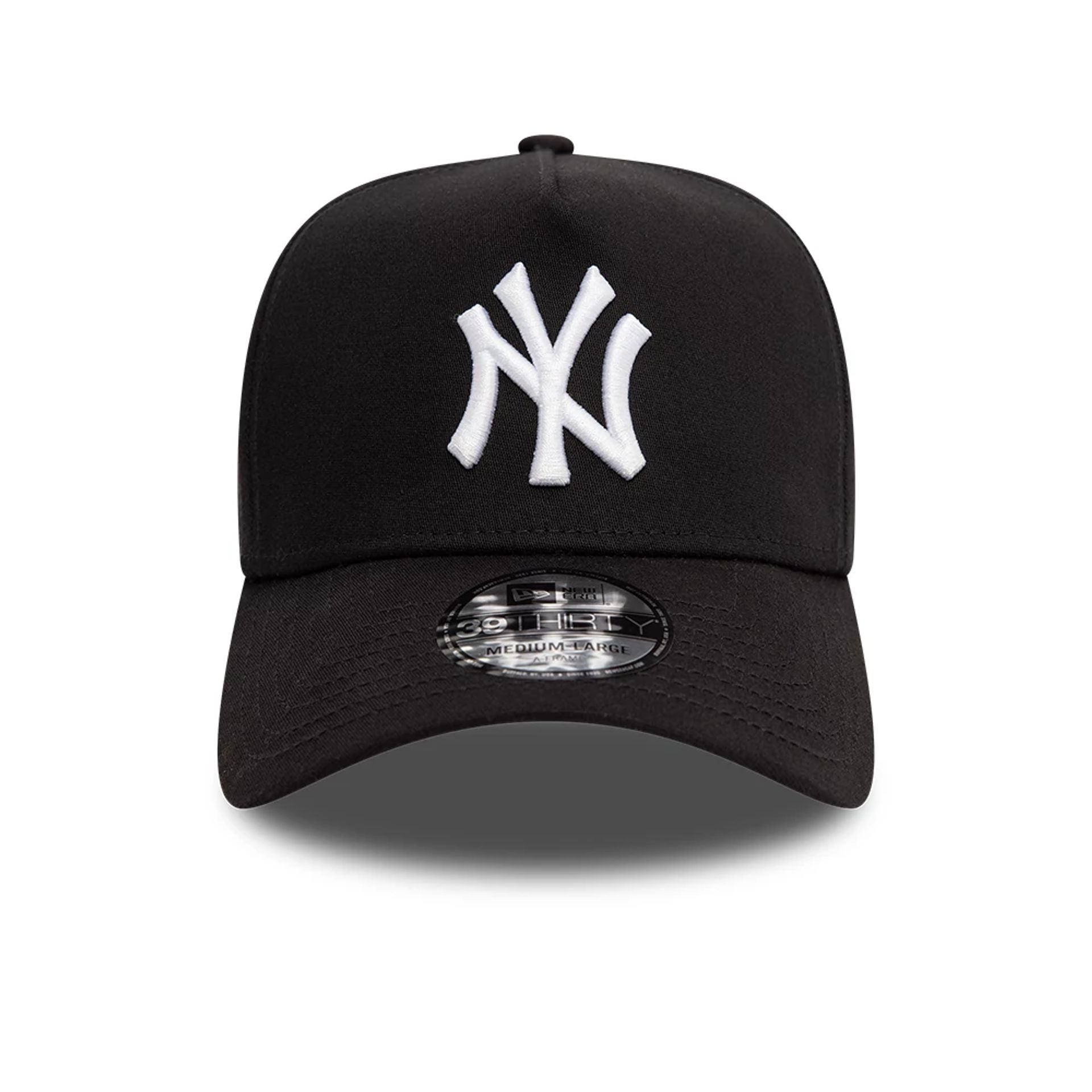 This is a New York Yankees League Essential Black 39THIRTY A-Frame Stretch Fit Cap 2