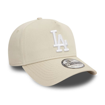 This is a LA Dodgers League Essential Light Beige 39THIRTY A-Frame Stretch Fit Cap 3