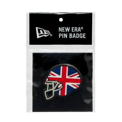 This is a New Era Union Jack Flag Helmet Red Pin Badge 3