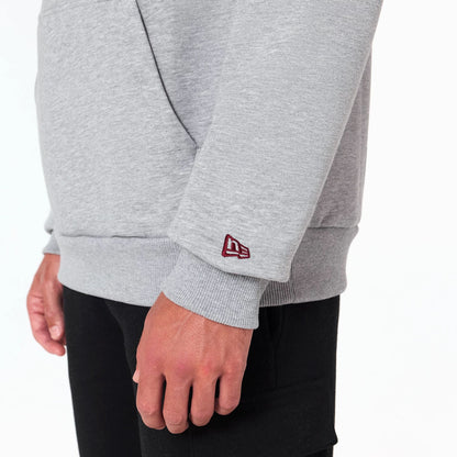 The Male model is wearing Washington Commanders NFL Grey Pullover Hoodie 4