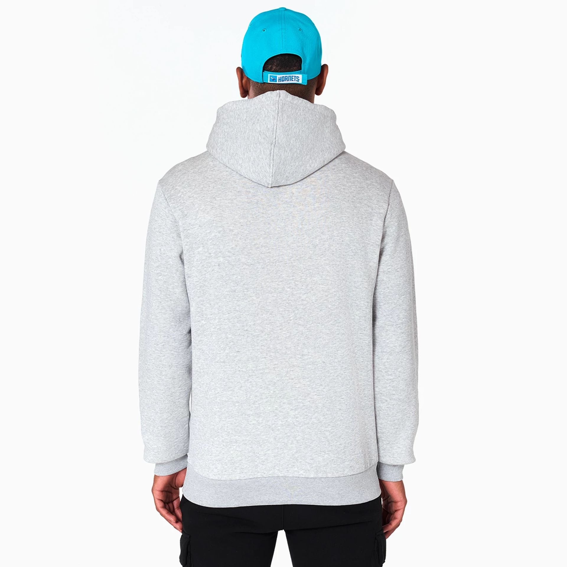 The Male model is wearing Charlotte Hornets NBA Grey Pullover Hoodie 7