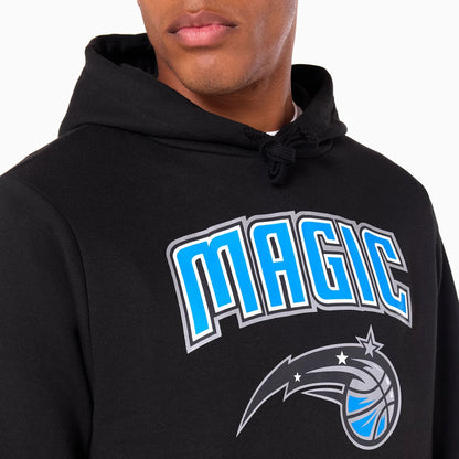 The Male model is wearing Orlando Magic NBA Black Pullover Hoodie 2