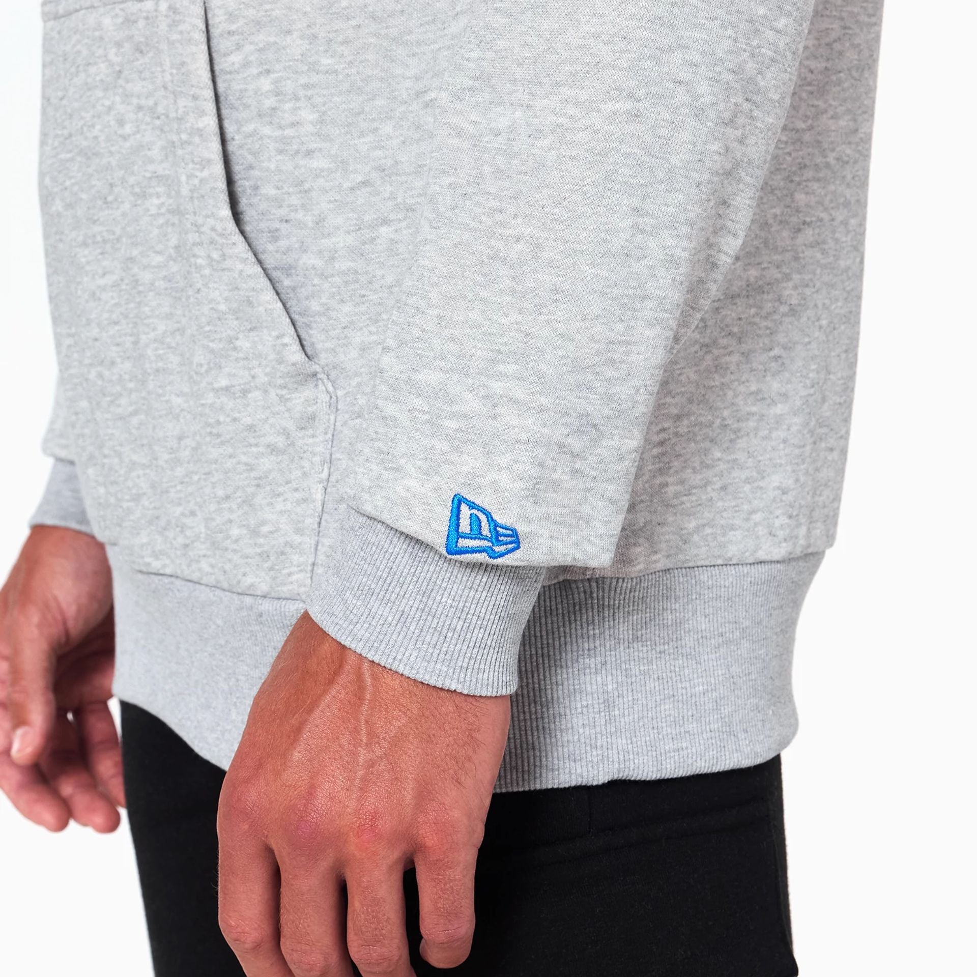 The Male model is wearing Dallas Mavericks NBA Grey Pullover Hoodie 3