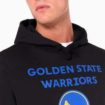 The Male model is wearing Golden State Warriors NBA Black Pullover Hoodie 2