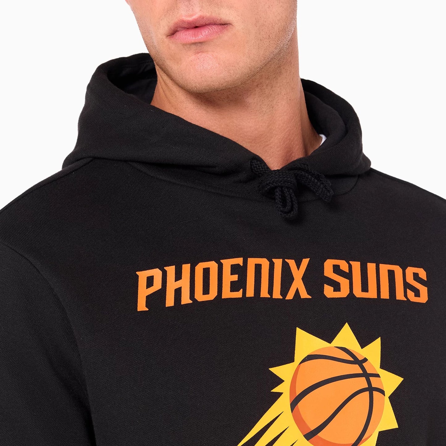 The Male model is wearing Phoenix Suns NBA Black Pullover Hoodie 3