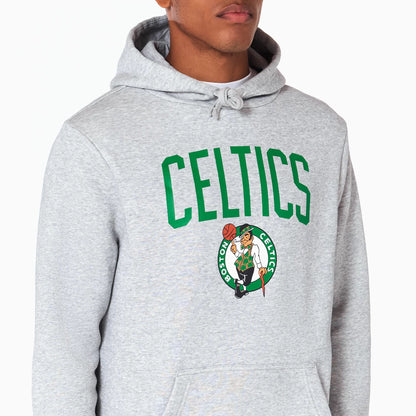 The Male model is wearing Boston Celtics NBA Grey Pullover Hoodie 6