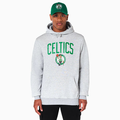 The Male model is wearing Boston Celtics NBA Grey Pullover Hoodie 1