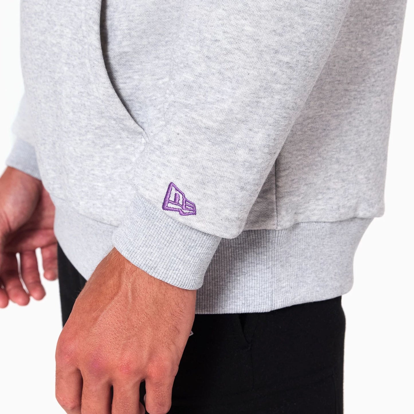 The Male model is wearing Sacramento Kings NBA Grey Pullover Hoodie 4