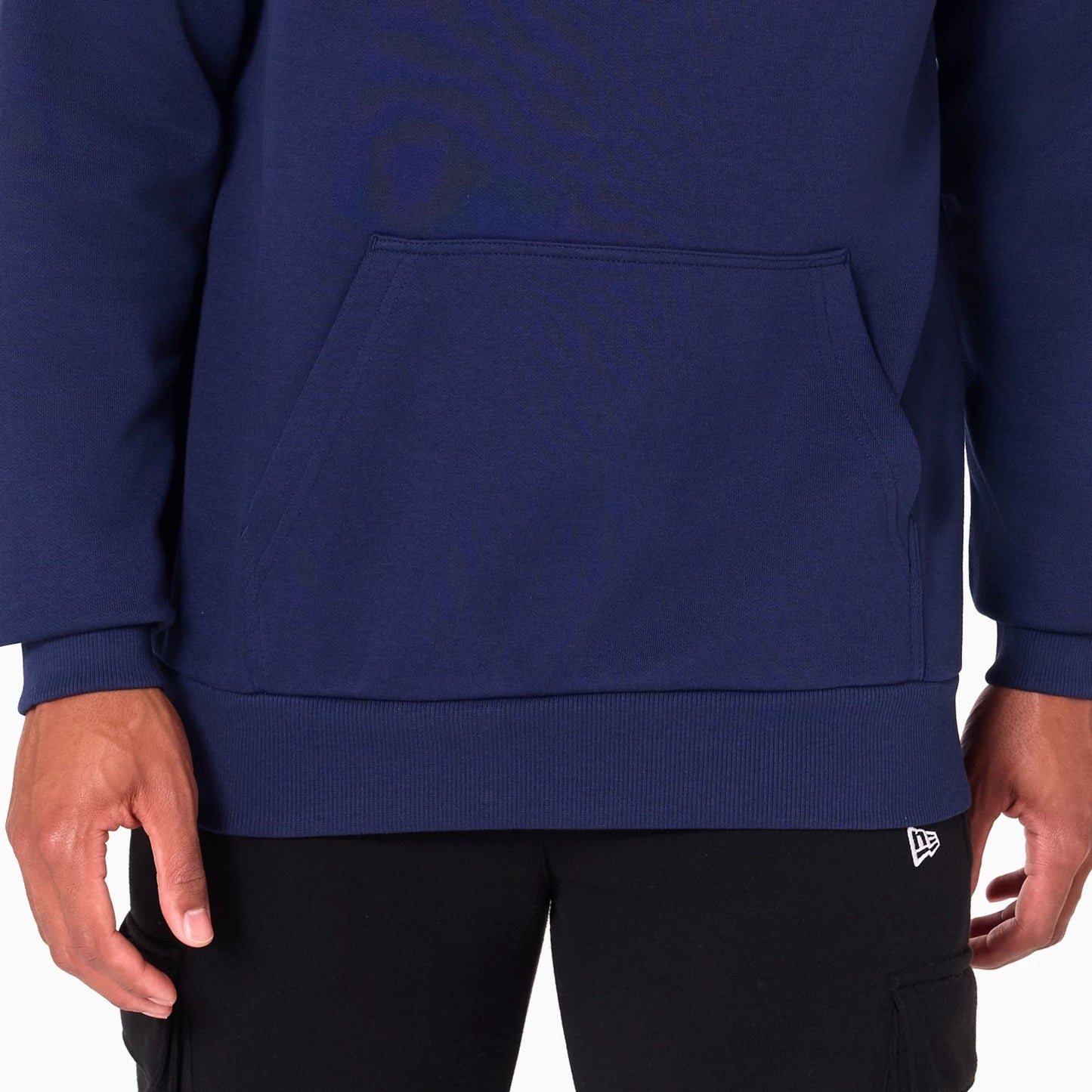 The Male model is wearing New Orleans Pelicans NBA Navy Pullover Hoodie 5