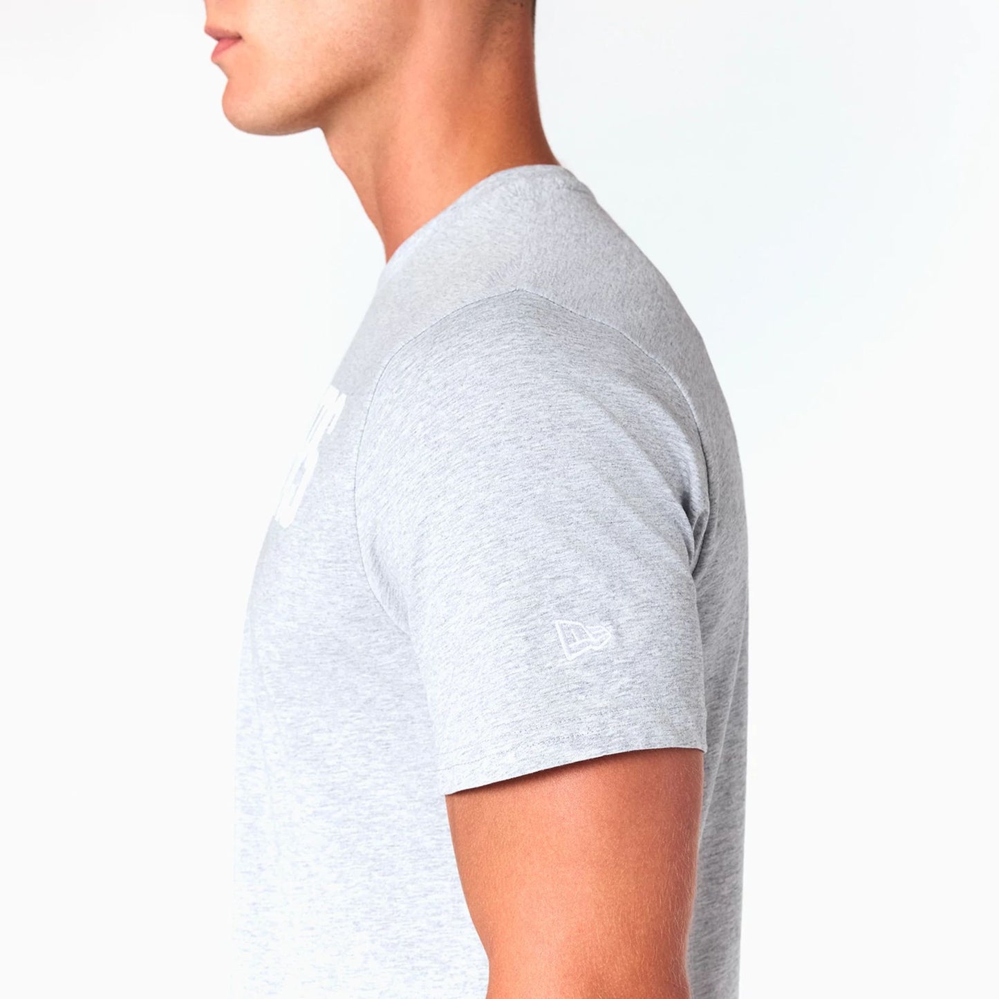 The Male model is wearing LA Clippers NBA Grey T-Shirt 4