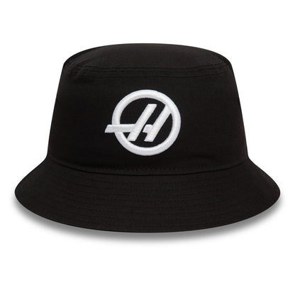 This is a Haas Formula 1 Black Tapered Bucket Hat 1