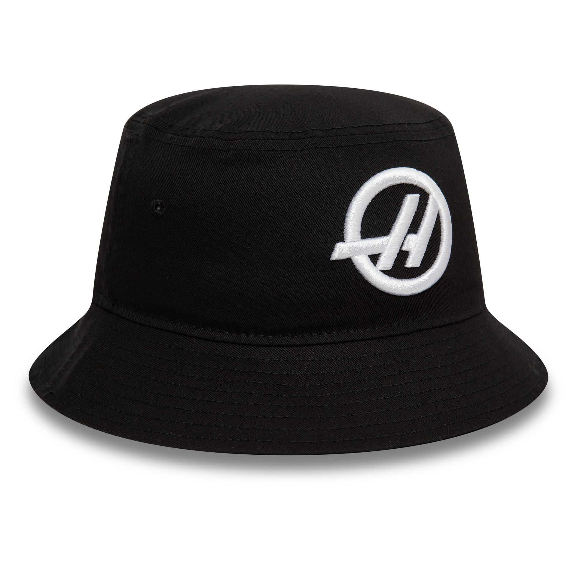 This is a Haas Formula 1 Black Tapered Bucket Hat 3