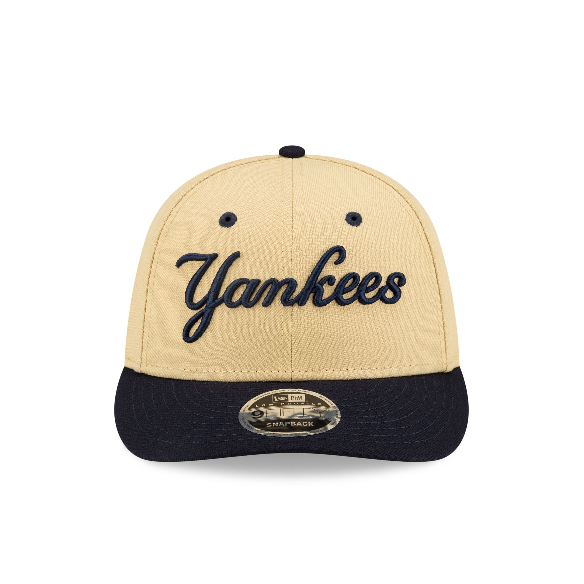 This is a New York Yankees Felt X MLB Light Beige Low Profile 9FIFTY Snapback Cap 2