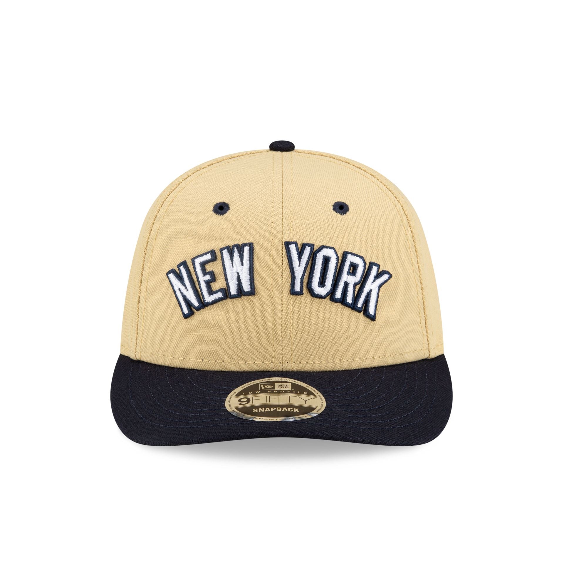 This is a New York Yankees Felt X MLB Light Beige Low Profile 9FIFTY Snapback Cap 2