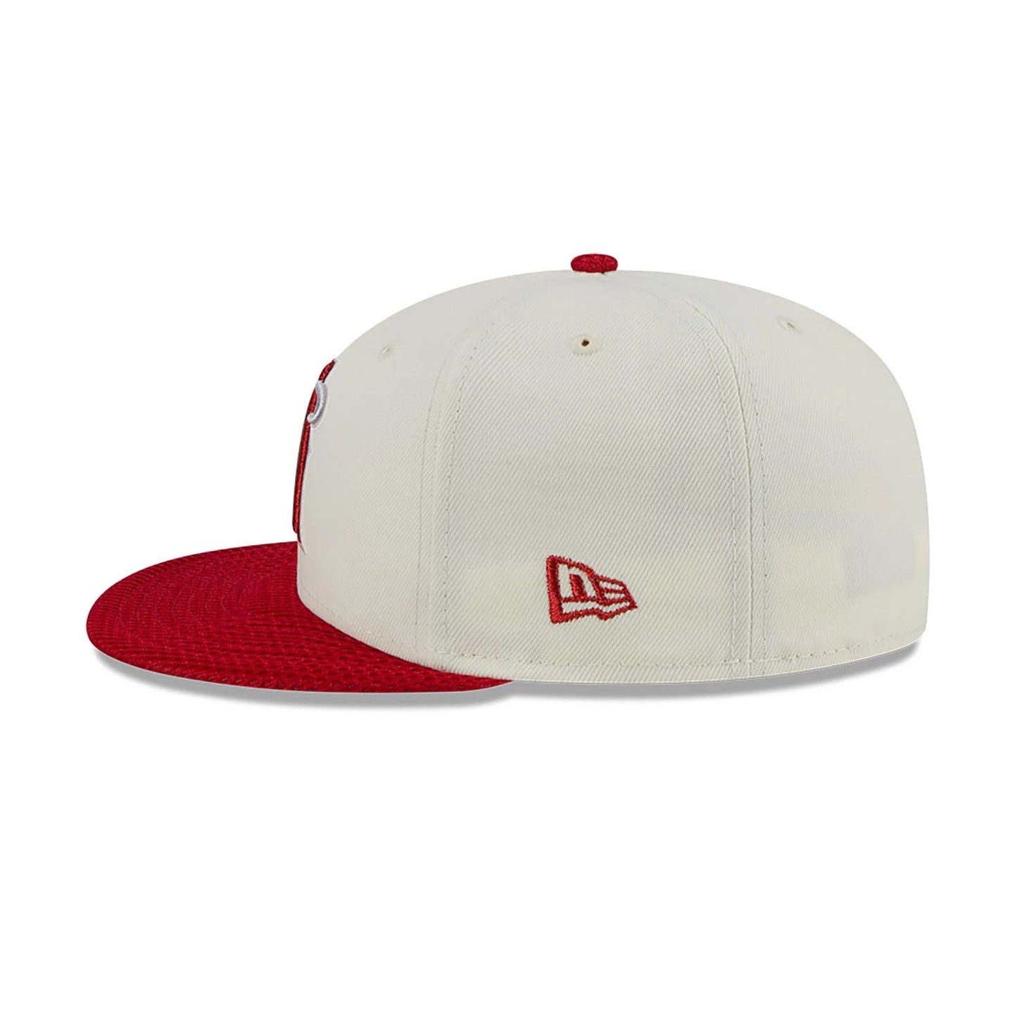 This is a LA Angels City Mesh Chrome White 59FIFTY Fitted Cap 7