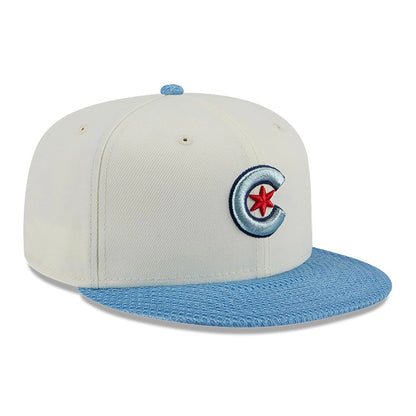 This is a Chicago Cubs City Mesh Chrome White 59FIFTY Fitted Cap 4