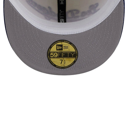 This is a LA Dodgers City Mesh White 59FIFTY Fitted Cap 2