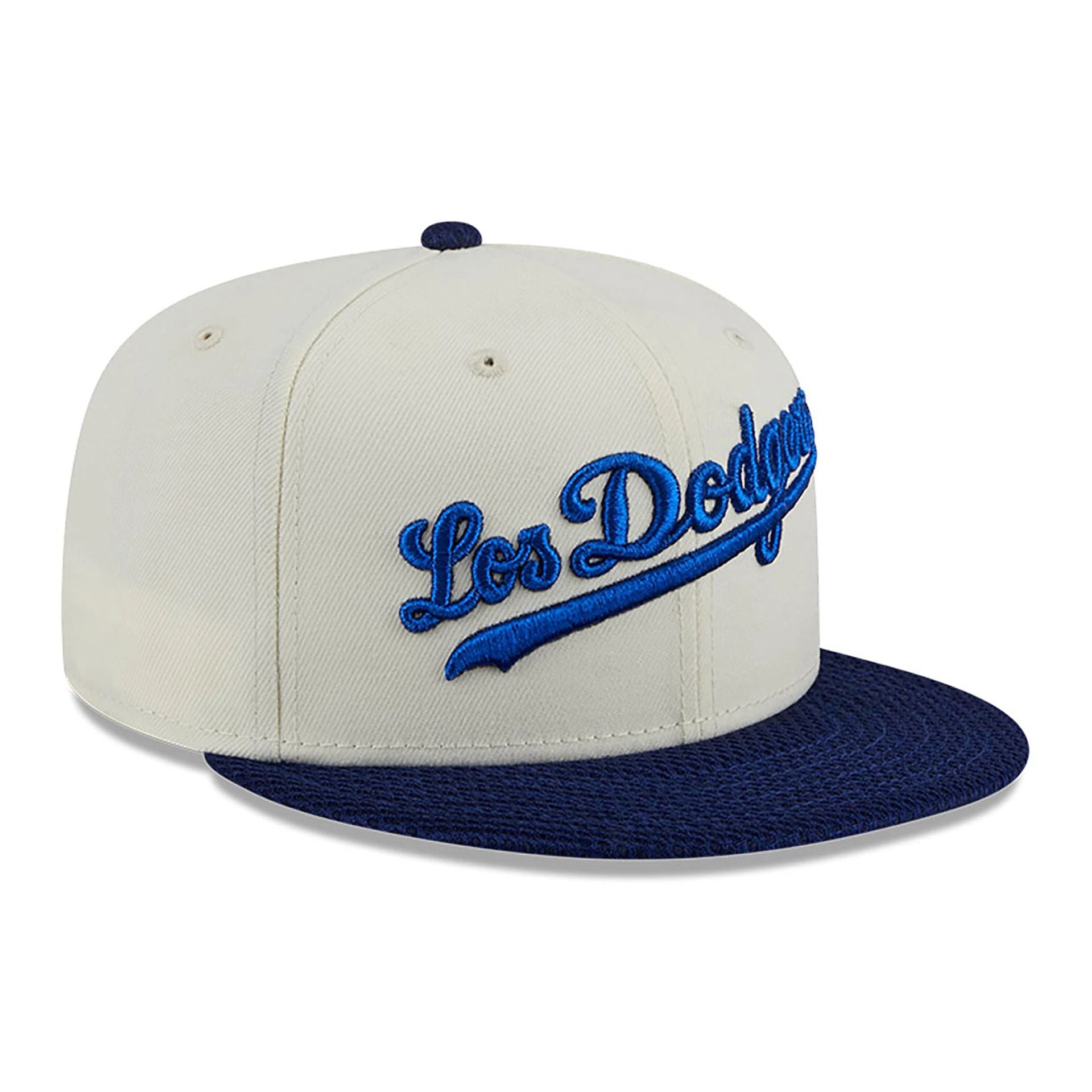 This is a LA Dodgers City Mesh White 59FIFTY Fitted Cap 4