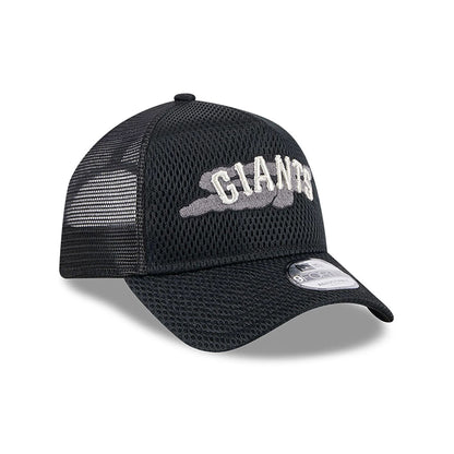 This is a San Francisco Giants City Mesh Black 9FORTY A-Frame Adjustable Trucker Cap 3