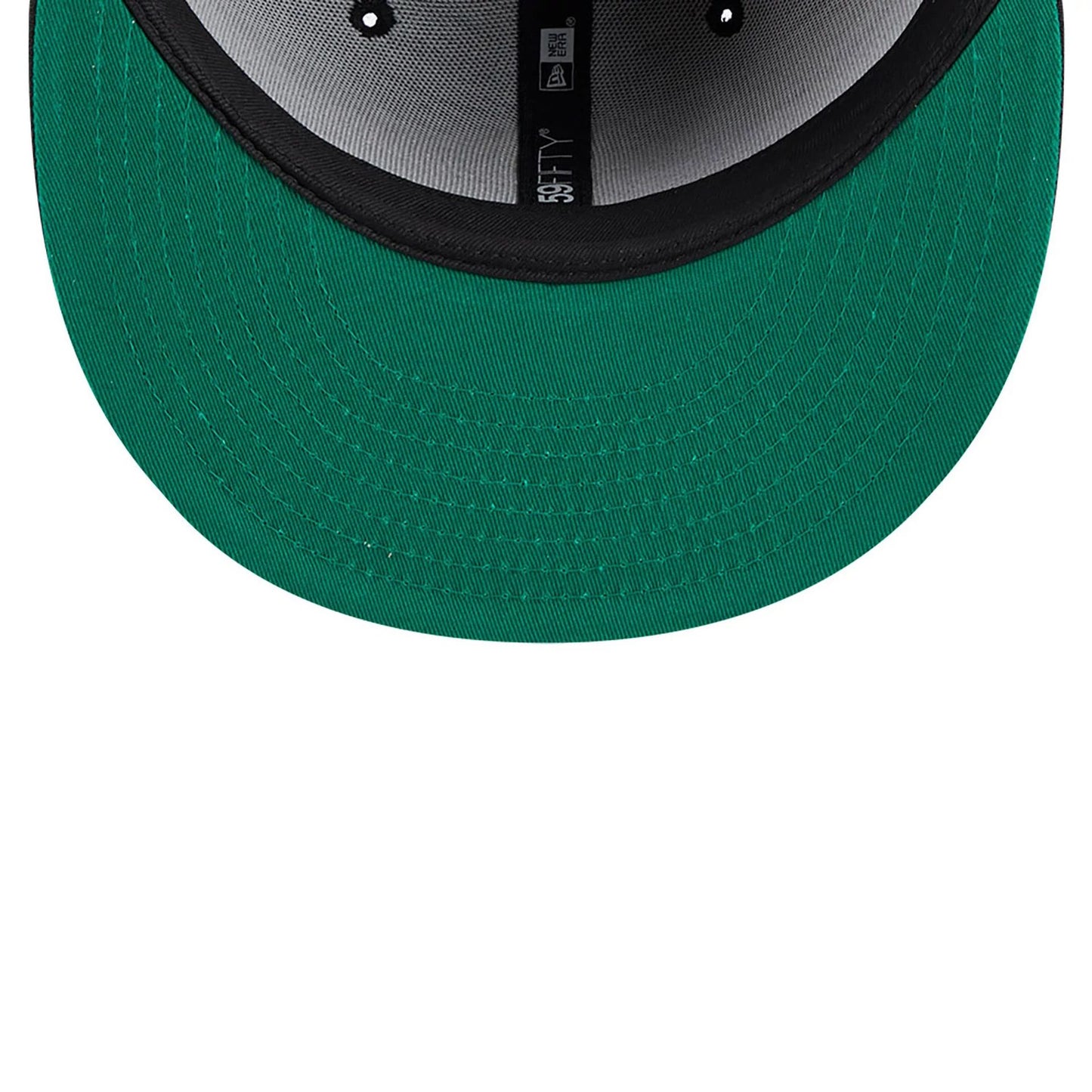 This is a LA Angels Metallic Green Pop Black 59FIFTY Fitted Cap 2