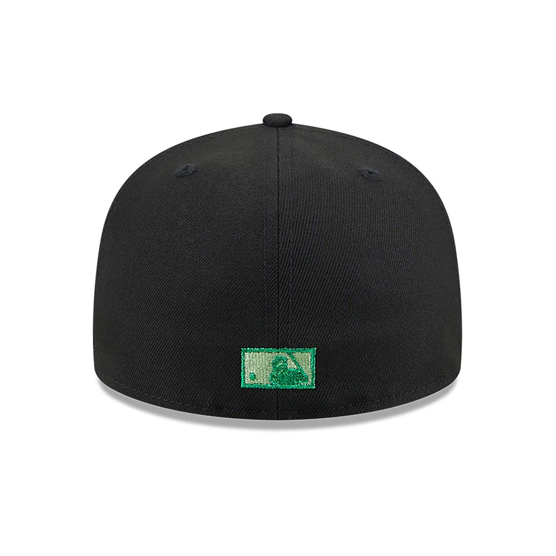 This is a LA Angels Metallic Green Pop Black 59FIFTY Fitted Cap 4