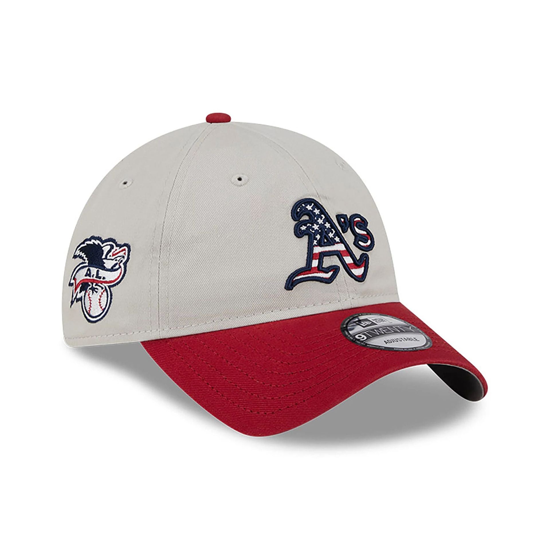 This is a Oakland Athletics MLB 4th Of July Grey  9TWENTY Adjustable Cap 1