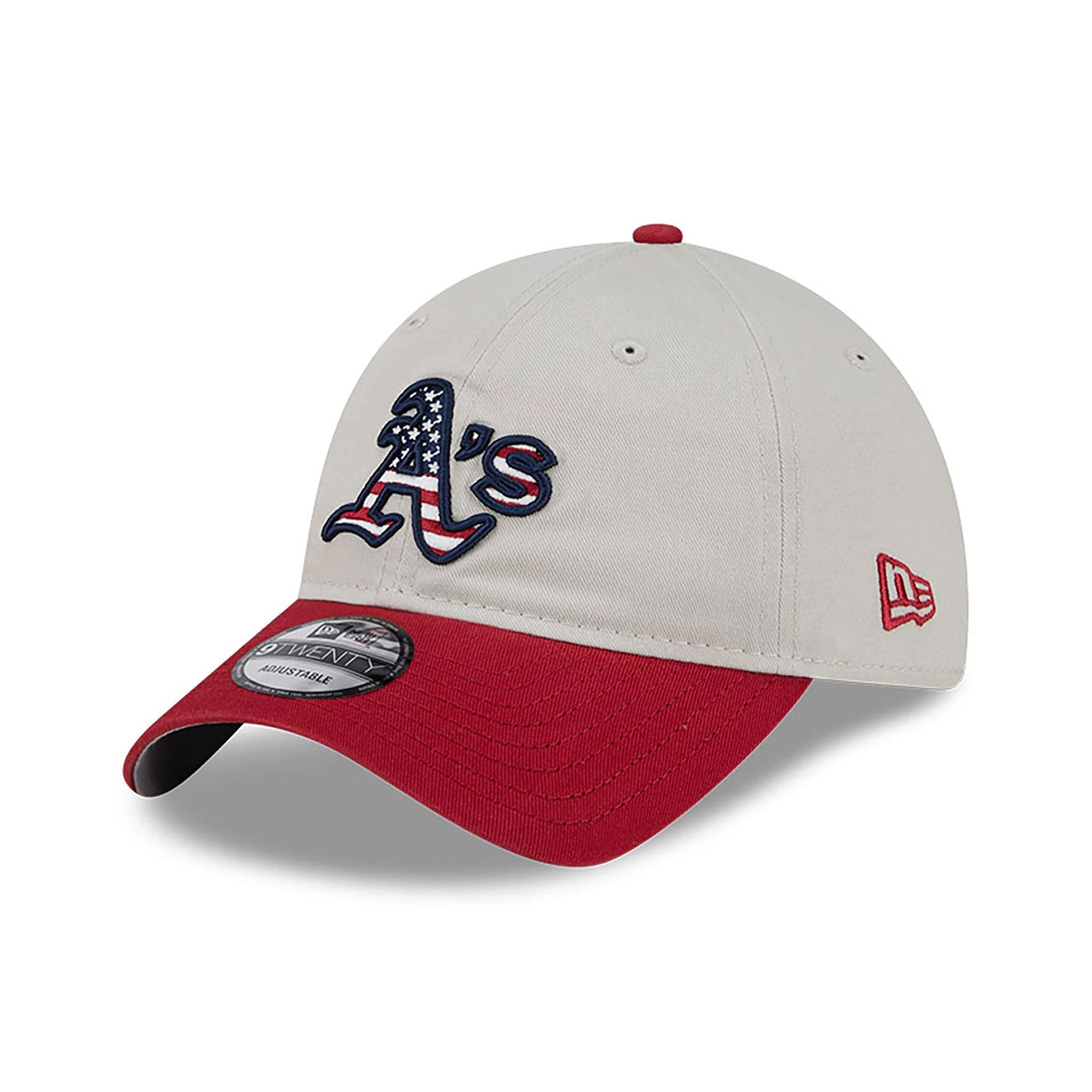 This is a Oakland Athletics MLB 4th Of July Grey  9TWENTY Adjustable Cap 4