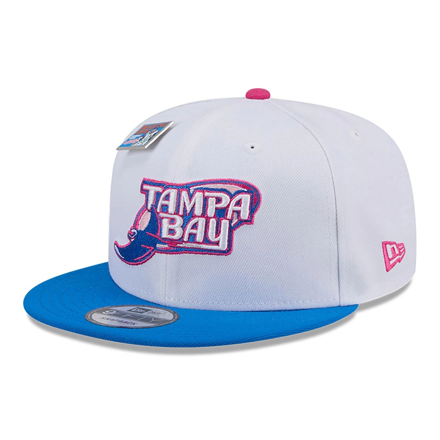 This is a Tampa Bay Rays MLB Big League Chew White 9FIFTY Snapback Cap 4