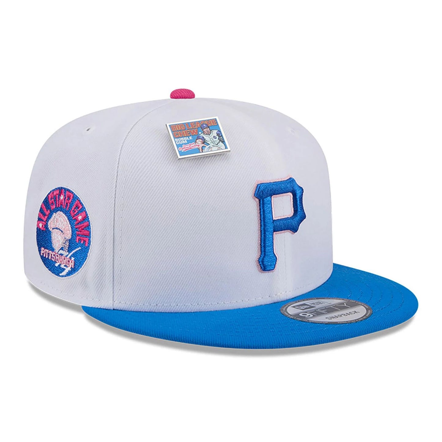 This is a Pittsburgh Pirates MLB Big League Chew White 9FIFTY Snapback Cap 1