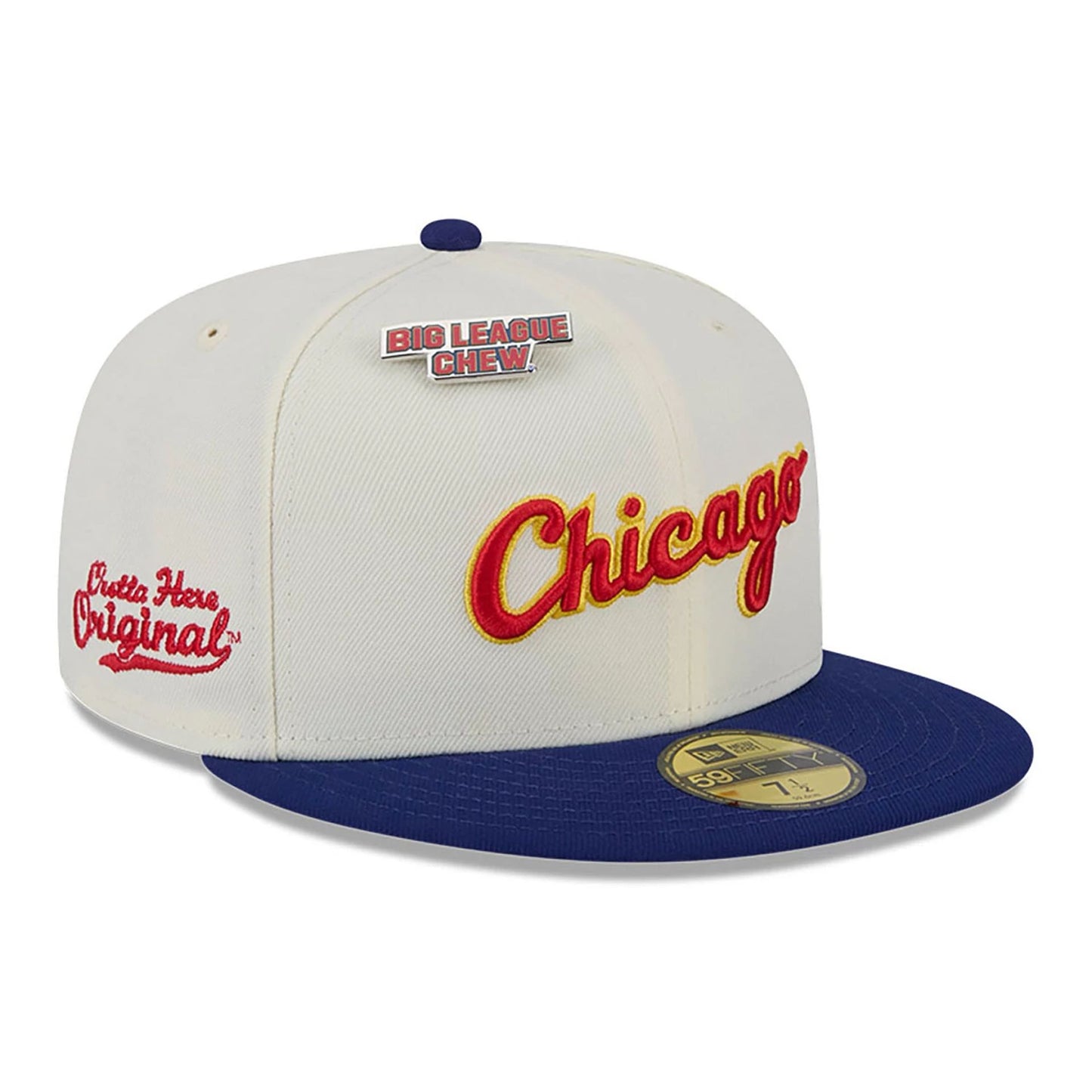 This is a Chicago White Sox MLB Big League Chew White 59FIFTY Fitted Cap 1