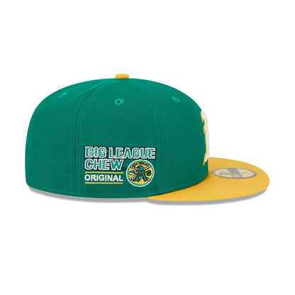 This is a Oakland Athletics MLB Big League Chew Green 59FIFTY Fitted Cap 7