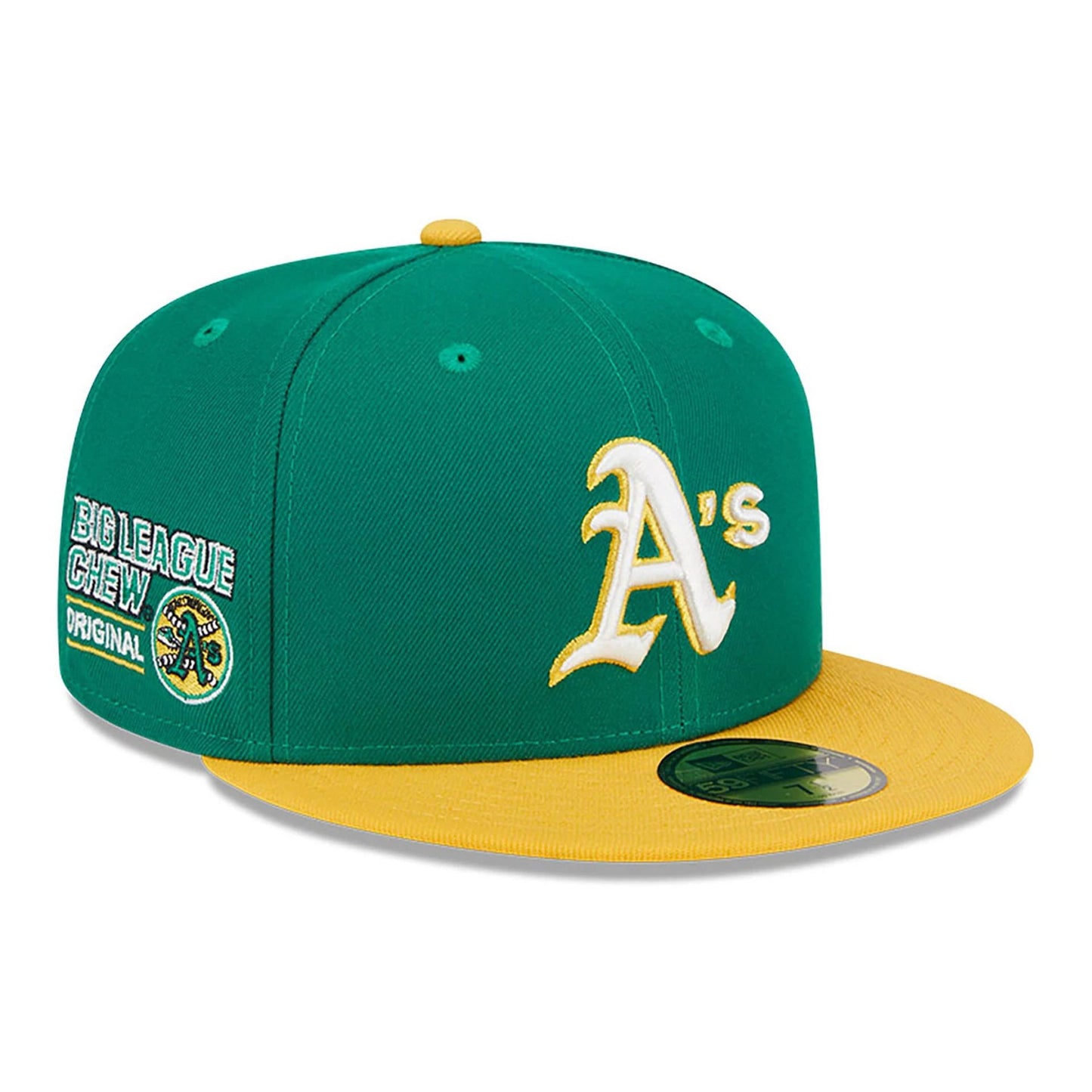 This is a Oakland Athletics MLB Big League Chew Green 59FIFTY Fitted Cap 1