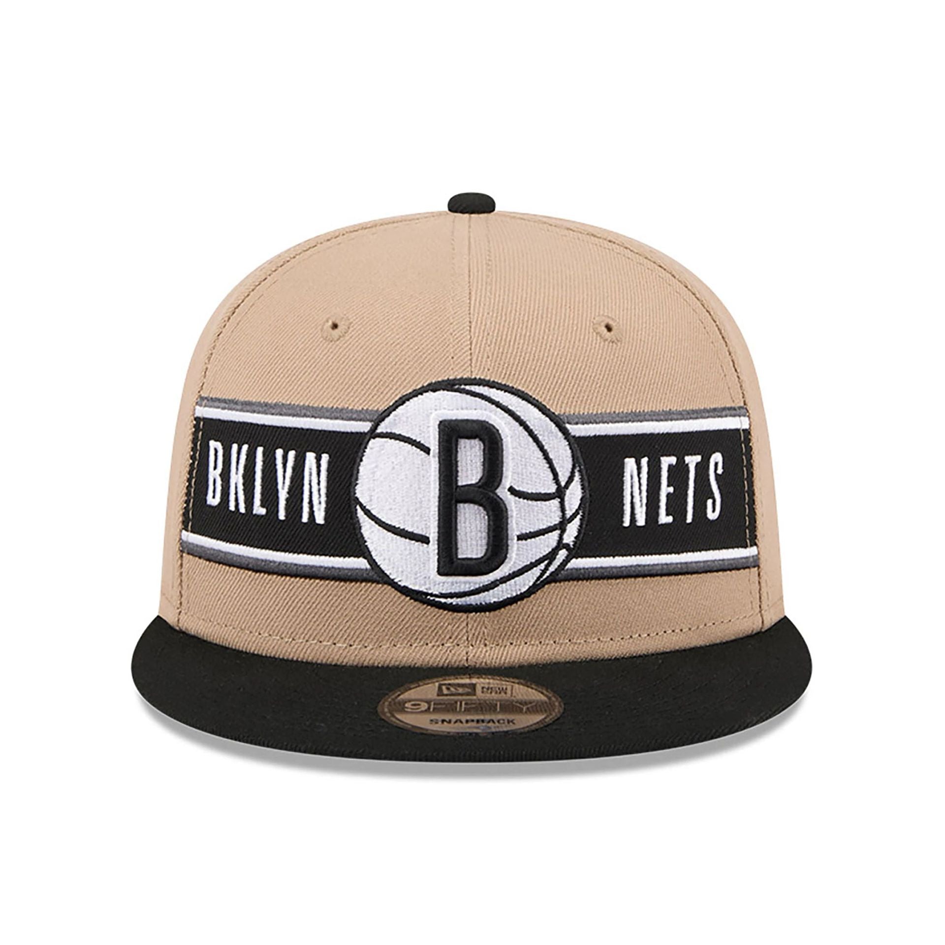 This is a Brooklyn Nets NBA Draft Beige 9FIFTY Snapback Cap 3