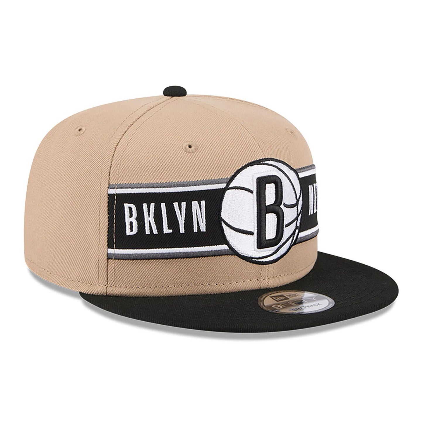 This is a Brooklyn Nets NBA Draft Beige 9FIFTY Snapback Cap 4