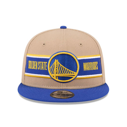 This is a Golden State Warriors NBA Draft Beige 9FIFTY Snapback Cap 3