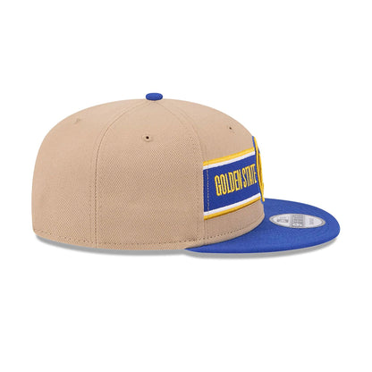 This is a Golden State Warriors NBA Draft Beige 9FIFTY Snapback Cap 5