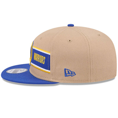 This is a Golden State Warriors NBA Draft Beige 9FIFTY Snapback Cap 6