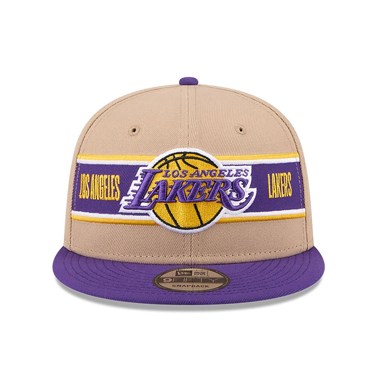 This is a LA Lakers NBA Draft Beige 9FIFTY Snapback Cap 3