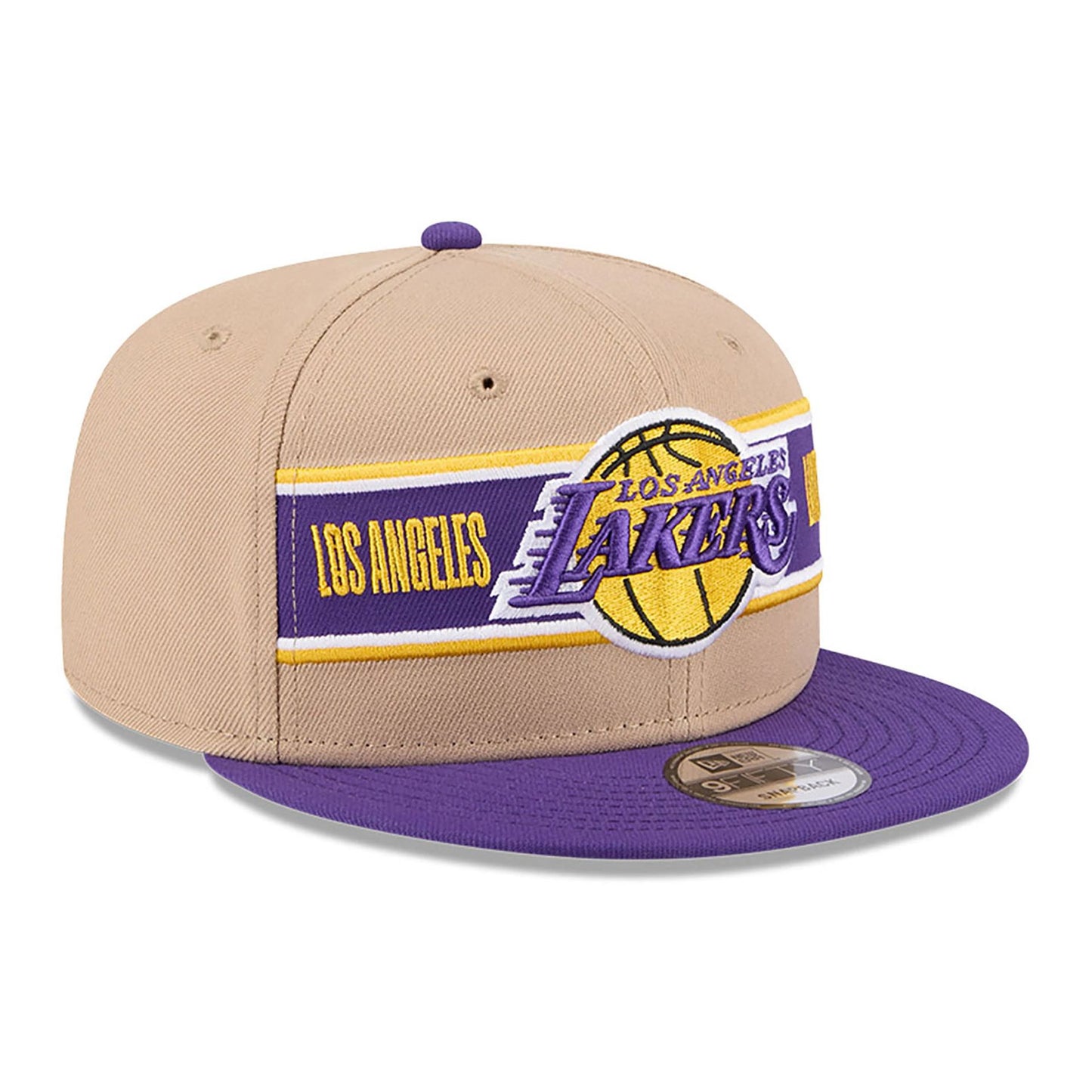 This is a LA Lakers NBA Draft Beige 9FIFTY Snapback Cap 4