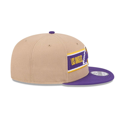 This is a LA Lakers NBA Draft Beige 9FIFTY Snapback Cap 6