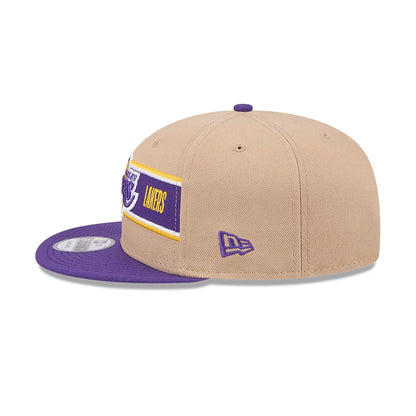 This is a LA Lakers NBA Draft Beige 9FIFTY Snapback Cap 7