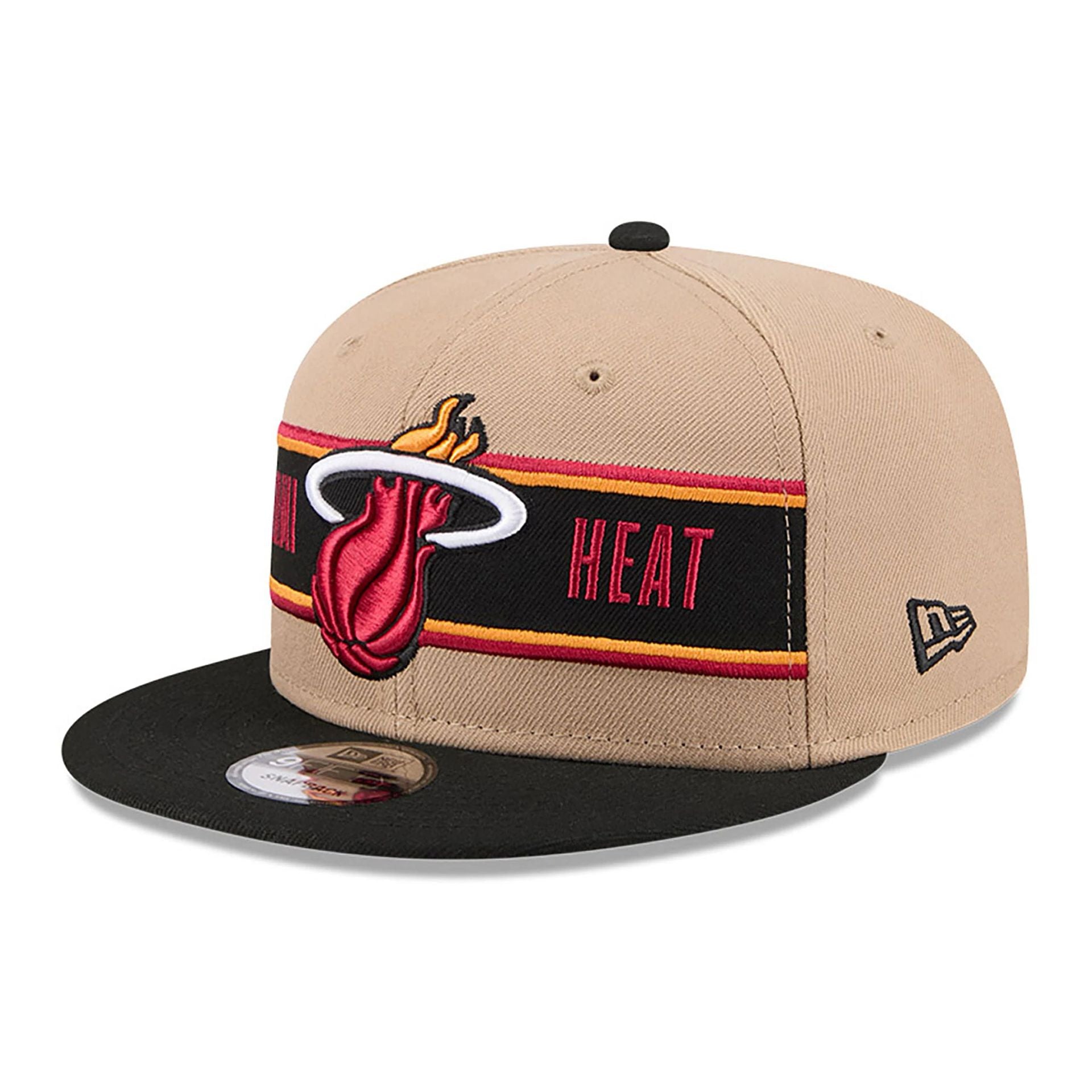 This is a Miami Heat NBA Draft Beige 9FIFTY Snapback Cap 1