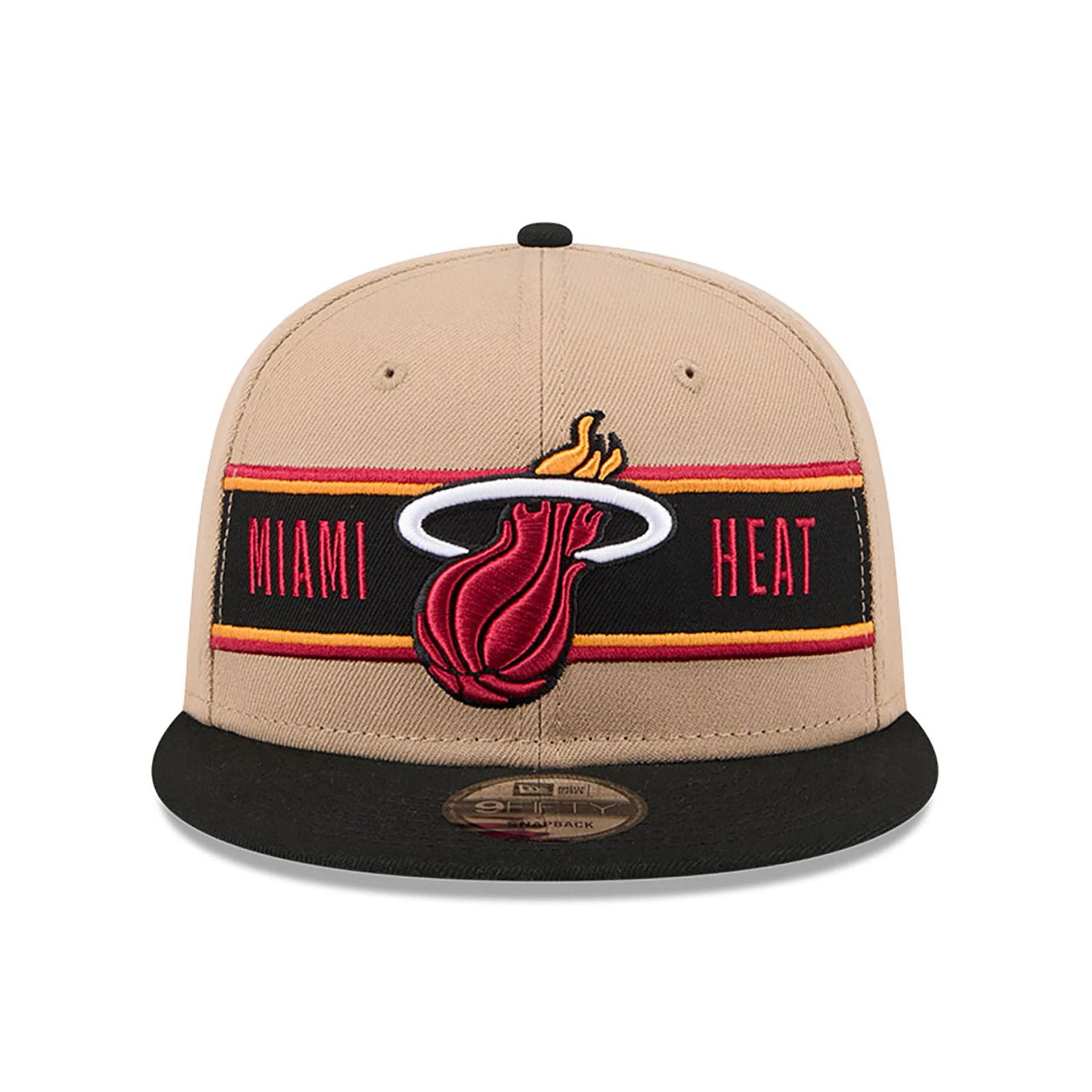 This is a Miami Heat NBA Draft Beige 9FIFTY Snapback Cap 3