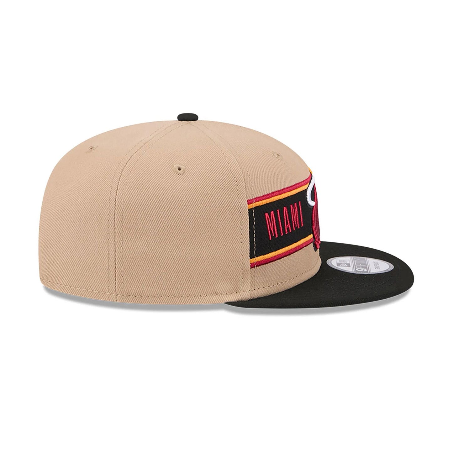 This is a Miami Heat NBA Draft Beige 9FIFTY Snapback Cap 6